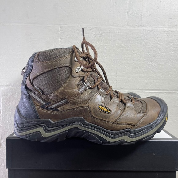 KEEN Durand II 1011550 Brown Leather Waterproof Hiking Boots Lace up Men's 14